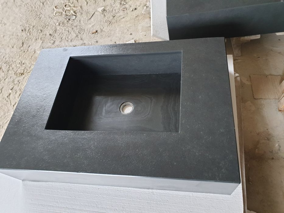 Lavatório para casa de banho em ardosia preta