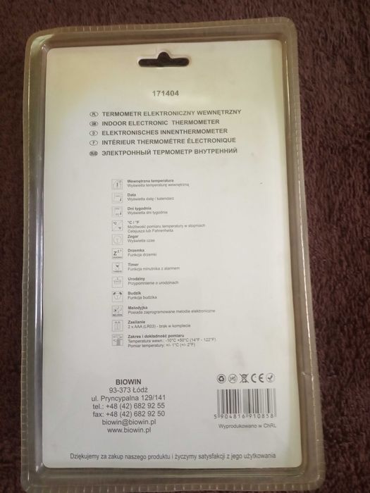 Termometr elektroniczny wewnętrzny