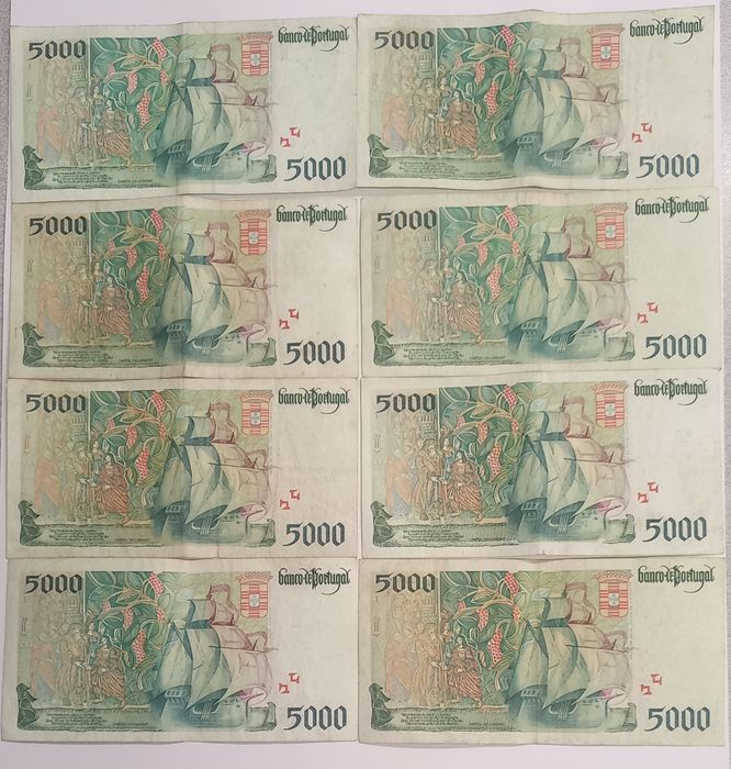 notas de 5000 escudos