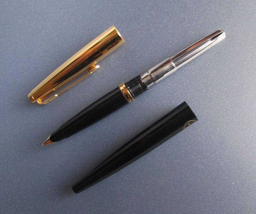 1960's Caneta PARKER 45 Classic DeLuxe c/ Aparo em OURO, prom. BAYER