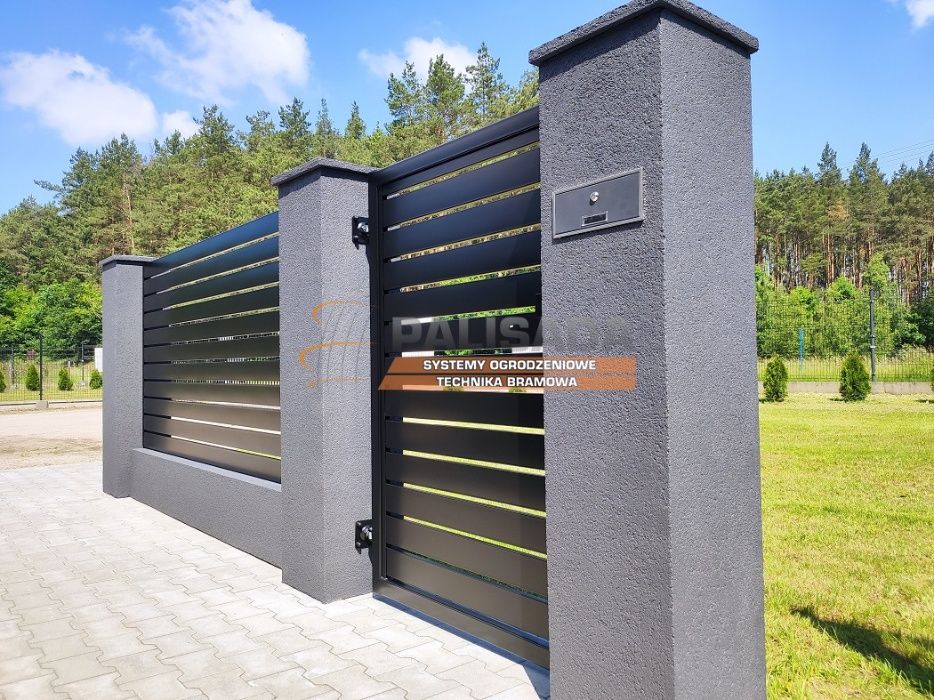 NOWOCZESNE ogrodzenie TYNKOWANE | MURKI i SŁUPKI | Producent Bydgoszcz