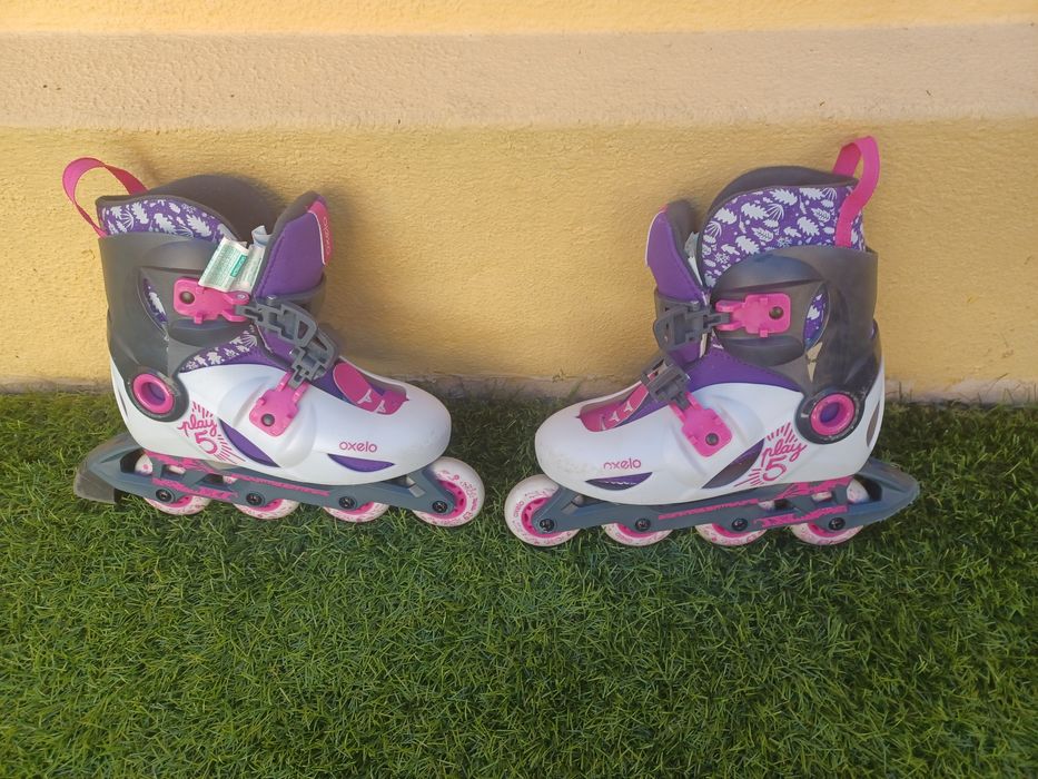 Patins em linha de criança Play 5 - Decathlon - tamanho 32/34