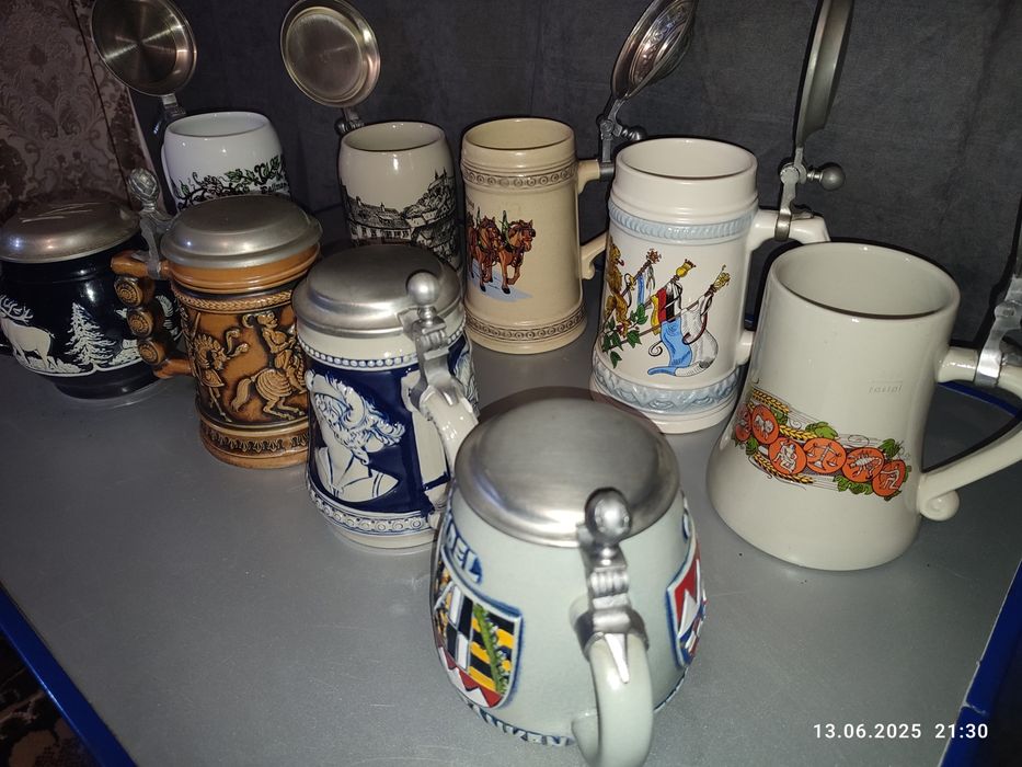 Продам німецькі пивні бакали 9шт.