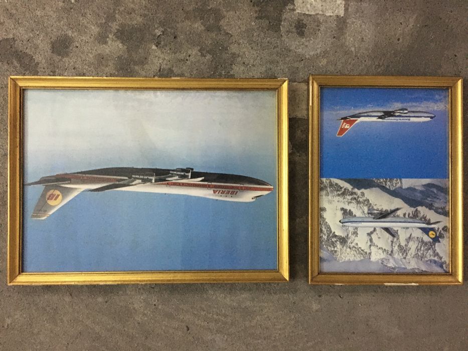 Quadros aviões comerciais 60/70s.