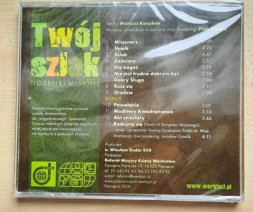 Piosenki misyjne. Twój szlak. Nowa płyta.
