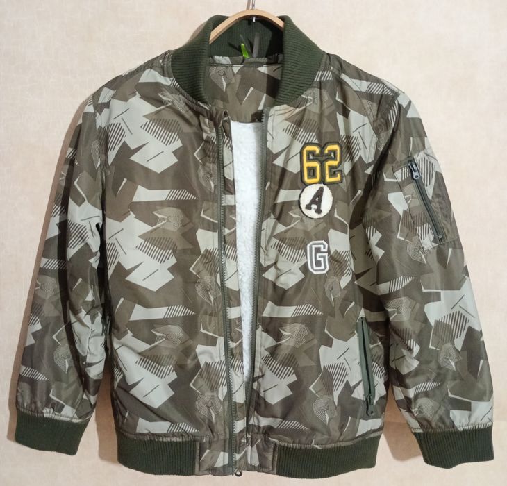 Дитячий бомбер Orchestra камуфляж з шерпою 140 см (10 років)