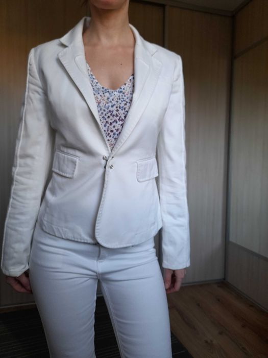 Marynarka ECRU S, 100% wiskoza i bawełna