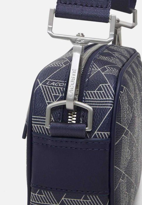 100% ОРИГІНАЛ Lacoste blue monogram crossbody сумка кросбоді синя