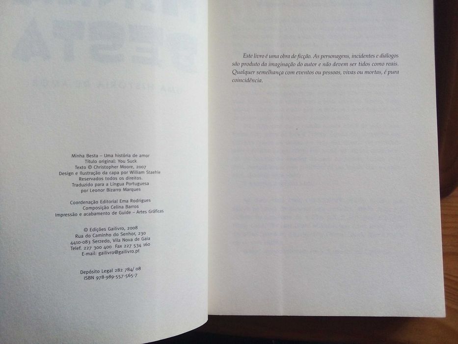 Minha Besta "Uma História De Amor" Christopher Moore
