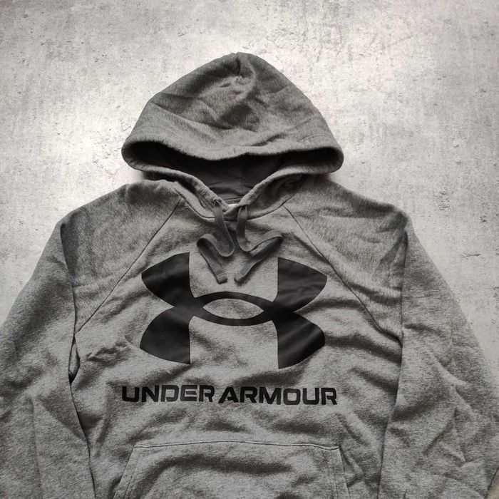 MĘSKA bluza z Kapturem Szara Gym Siłownia Under Armour Bawełna Logo