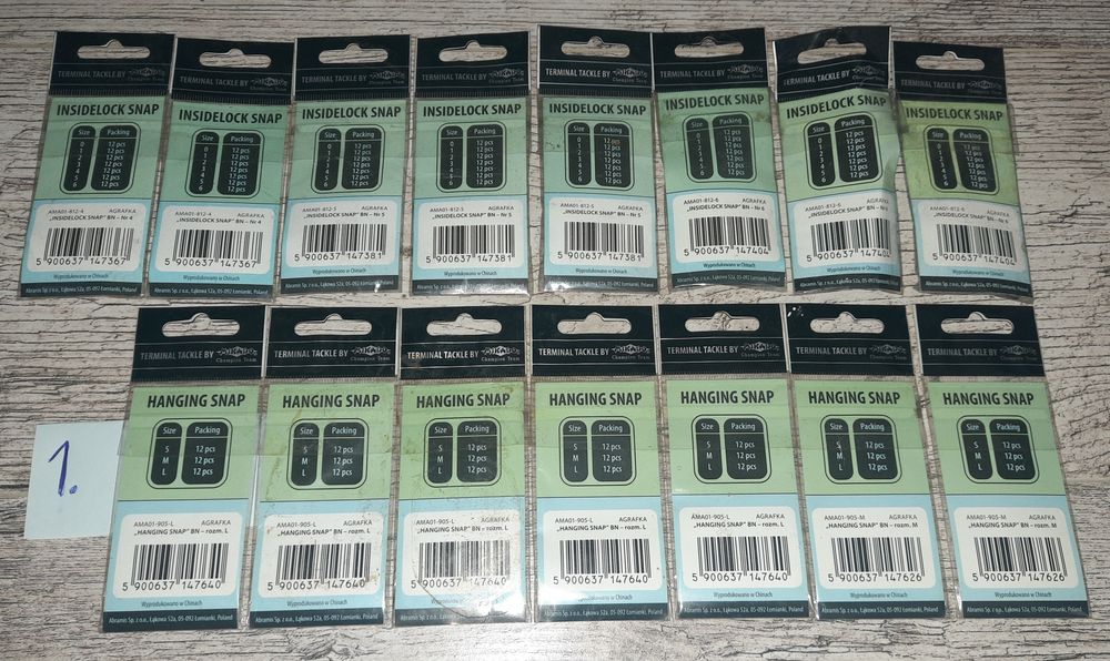 Insidelock snap, hanging snap, hawaii snap, mikado agrafki 30 paczek