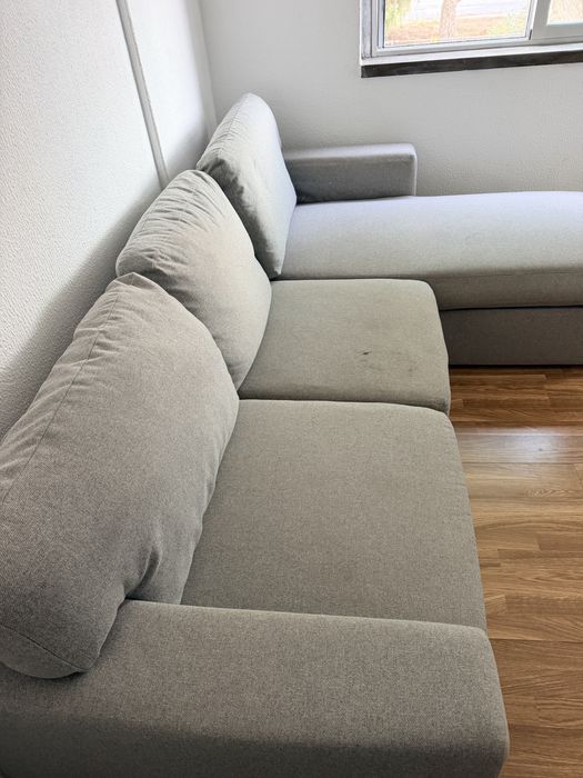 Sofá-cama com chaise longue IKEA