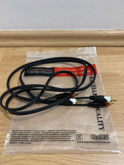 Kabel, przewód 2 RCA - 2 RCA CHINCH 1,8m marki VOICE KRAFT