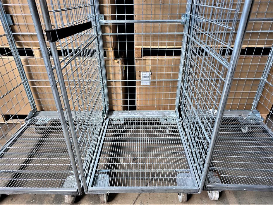 Wózek DUŻY Transportowy Magazynowy Gniazdowy Kurierski Siatkowy Kosz Rollkontener 80x100x190cm