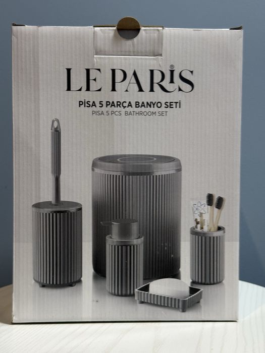Набір аксесуарів для ванної кімнати LE PARIS PISA 5 предметів | Білий | Новий