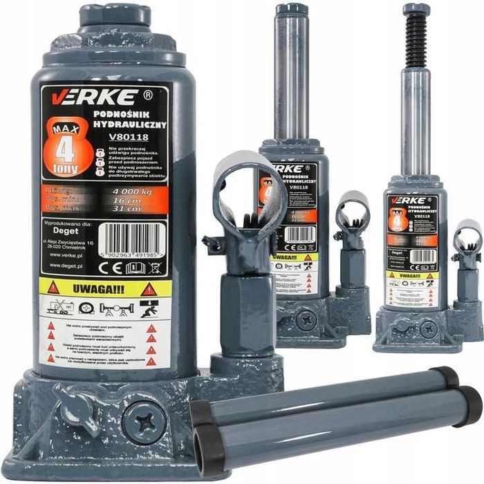 Podnośnik Hydrauliczny Słupkowy 4T Żaba Lewarek VERKE
