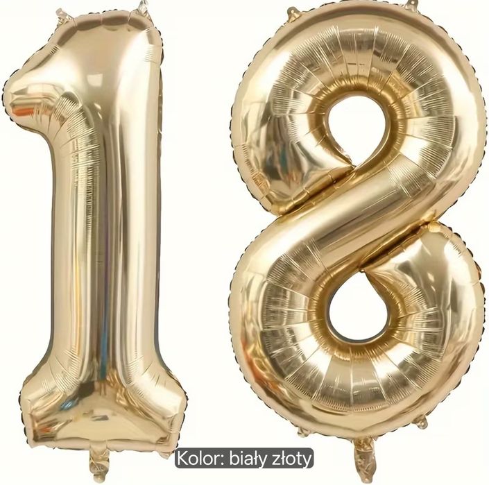 Balony urodzinowe 18 złoty