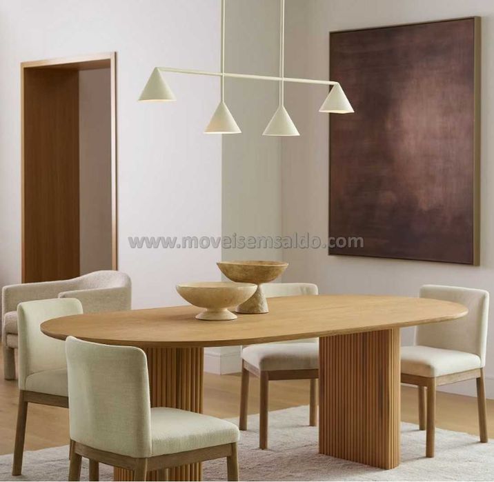 Mesa de Jantar c/ Tampo Oval - Fabricamos todas as medidas e materiais