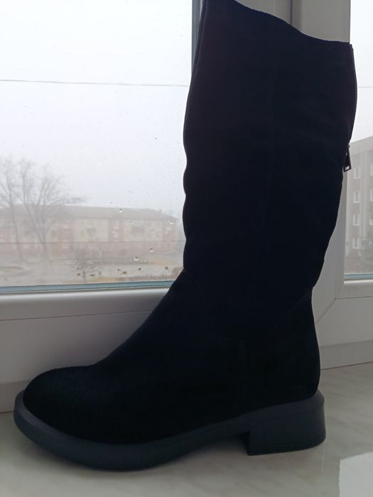 Сапоги, сапожки замшеві