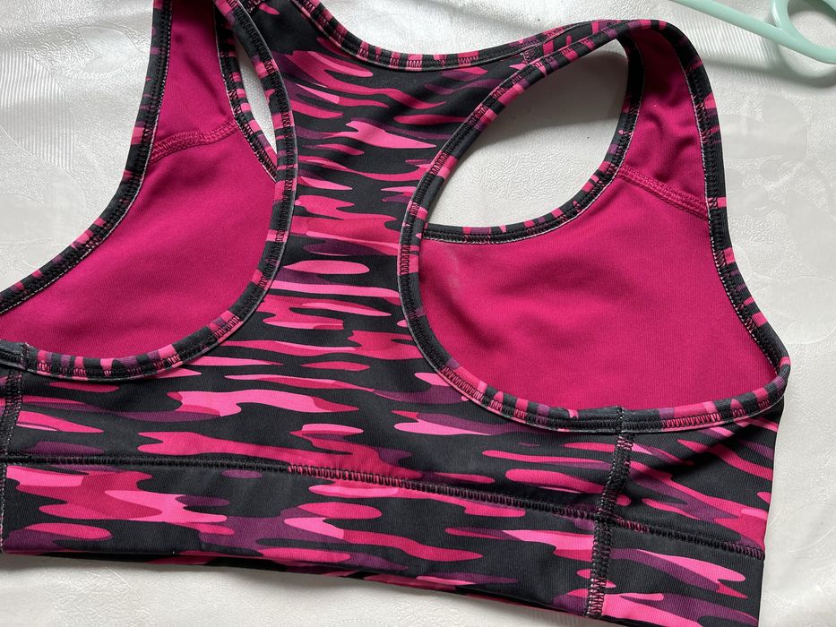 Nike top moro róż markowy logo biustonosz sportowy S