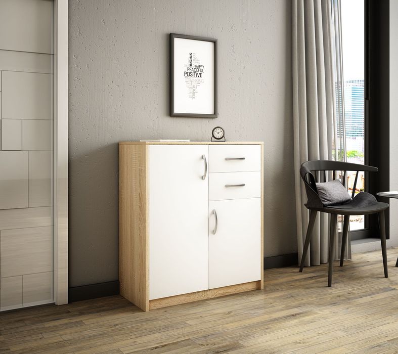 NOWA mała komoda z 2 szufladami 85x74x35