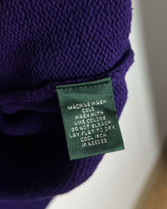 Lauren Ralph Lauren purple turtleneck full zip sweater