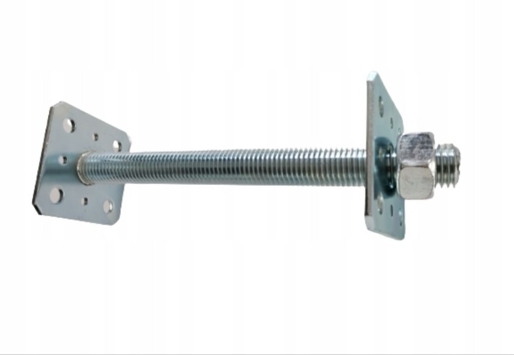 Podstawa słupa kotwa regulowana 80x80x250x0,4mm oc przyspawana nakrętk