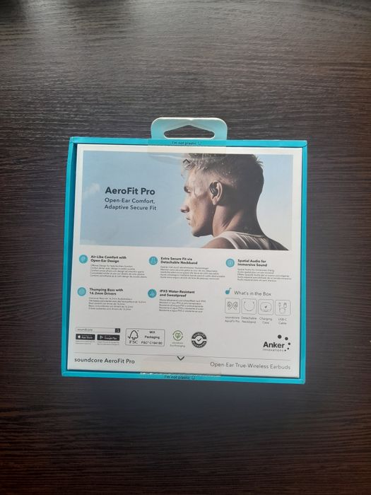 Навушники TWS Anker Soundcore AeroFit Pro Black