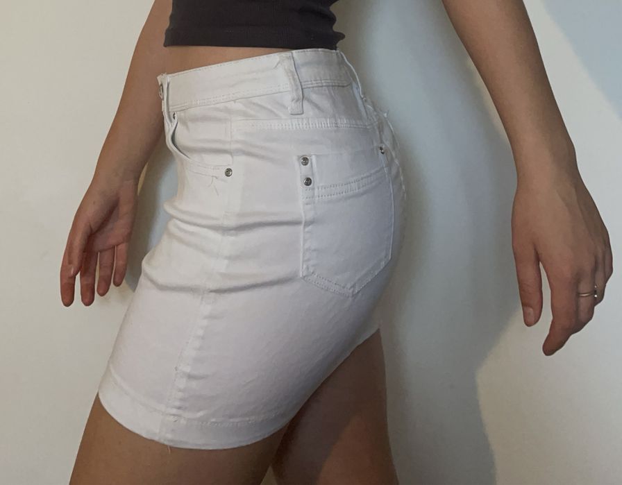 Джинсова міні спідниця