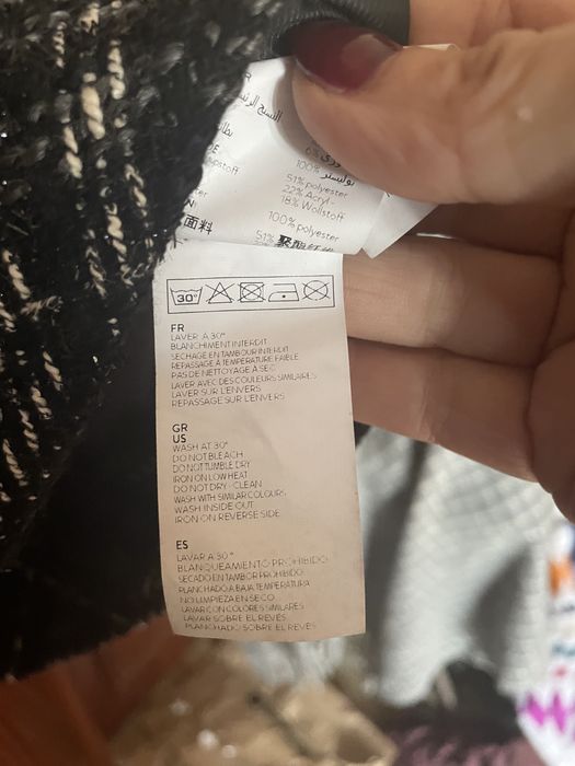 Vestido xadrez preto com brilho T44