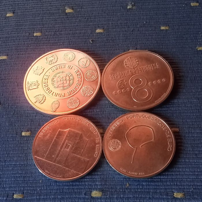 moedas diversas prata