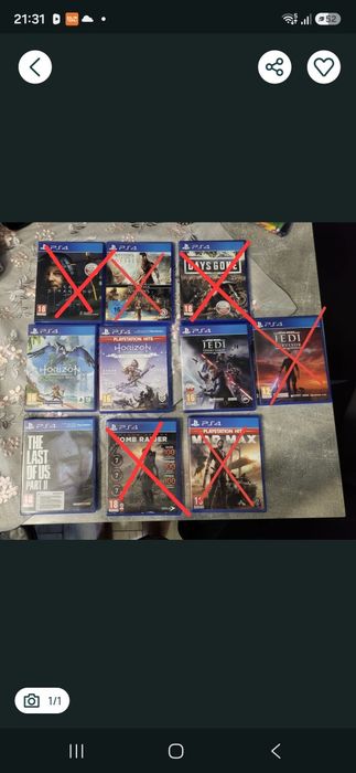 10  gier na  PS4  każda w cenie 35zl za szt