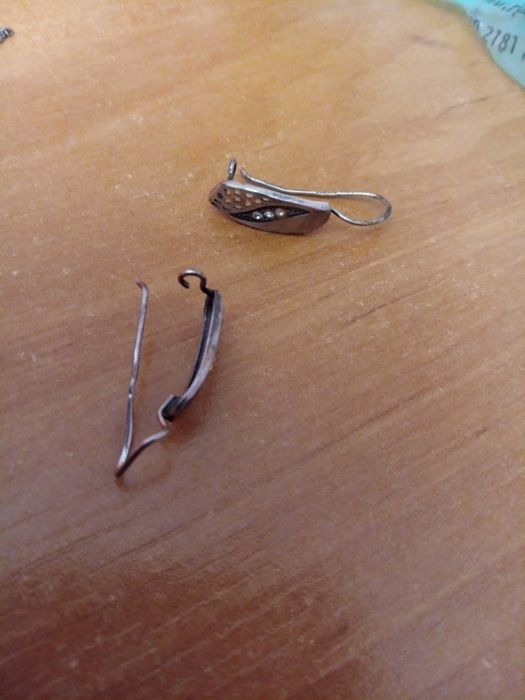 Kolczyki srebrne PRL