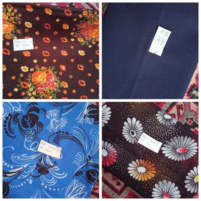 Відрізи тканин, великі.