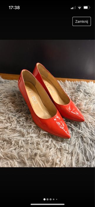 Szpilki ryłko ze skóry