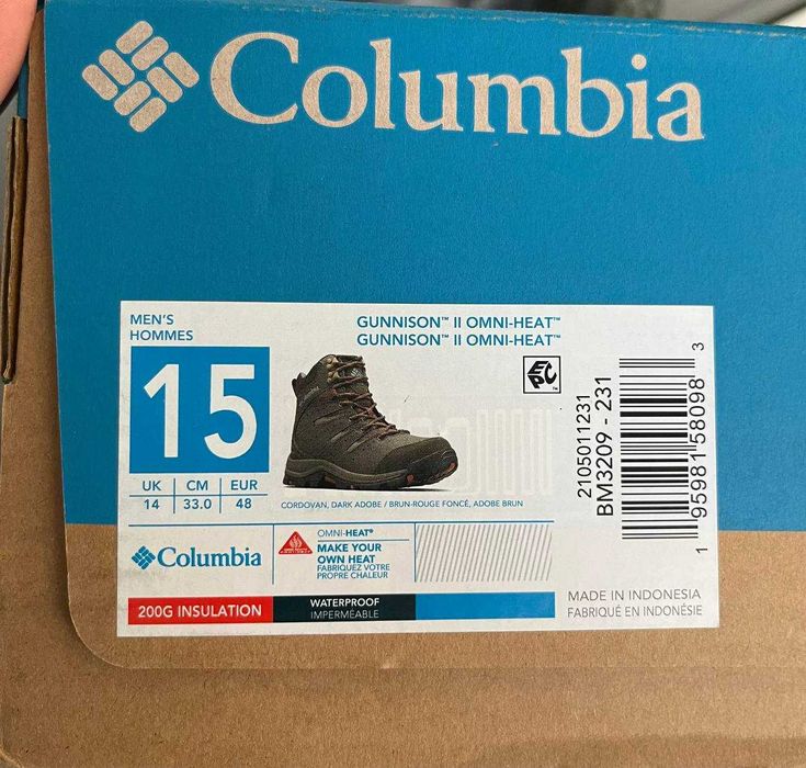 Взуття, кросівки, чоботи Columbia Gunnison™ оригінал з США 48 розмір