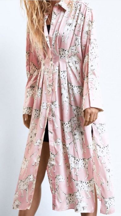 Zara sukienka w dalmatyńczyki, print z psami NOWA rozmiar  S M L