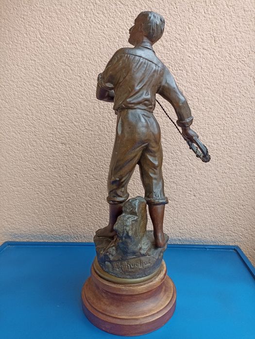 Estatueta escultura "Secours" (Resgate) Charles Ruchot 1880-1925