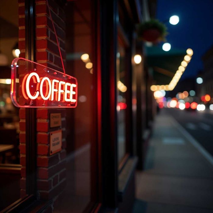 Неонова вивіска для кав’ярні - Індивідуальне виготовлення, Гарантія!