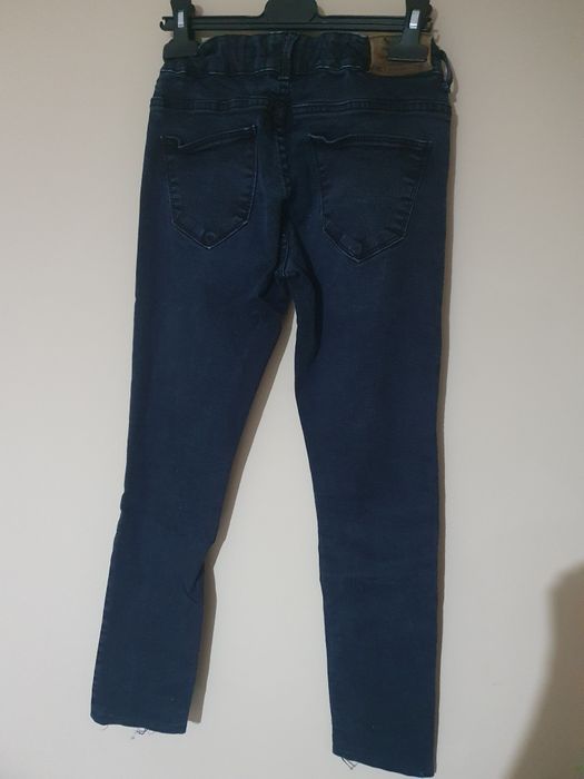 Ciemne jeansy dziewczęce ZARA BASIC DEPT.