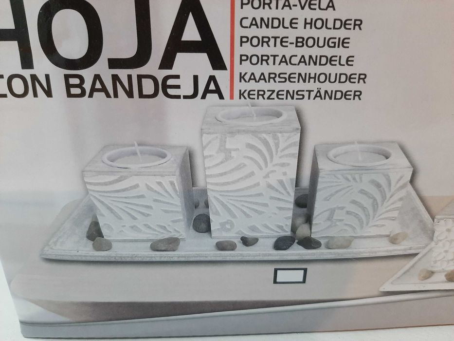 Porta velas com bandeja