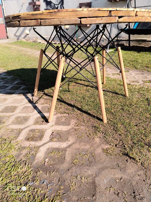 Stolik ogrodowy z bębna