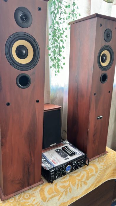 MP3 усилитель звука акустическая система комплект 4 колонки