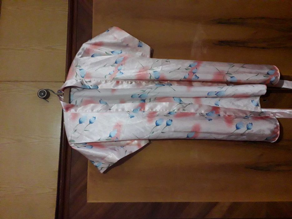 домашний халат х\б, натур. шелк