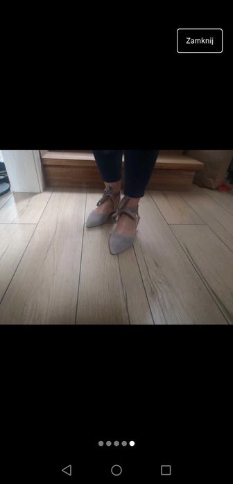 Balerinki Caprice, zamsz r. 39