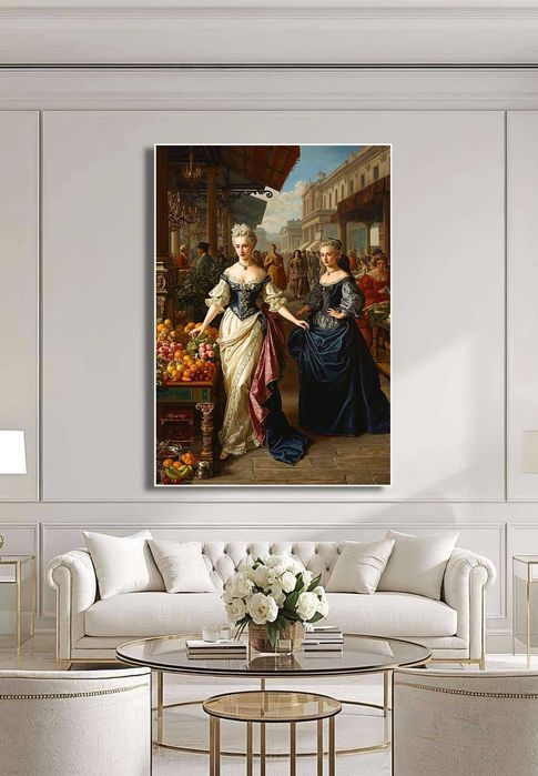 Obraz na płótnie - cykl "Na Targu" - wielkość 75cm x 108cm