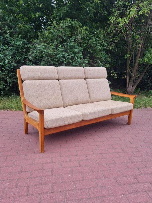 Sofa tekowa proj. Juul Kristensen, skandynawski design Dania lata 60