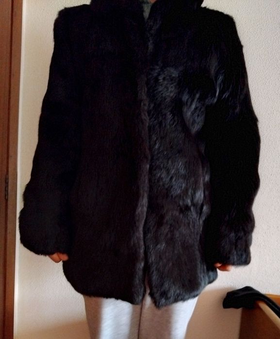 Casaco de Peles Vison Preto