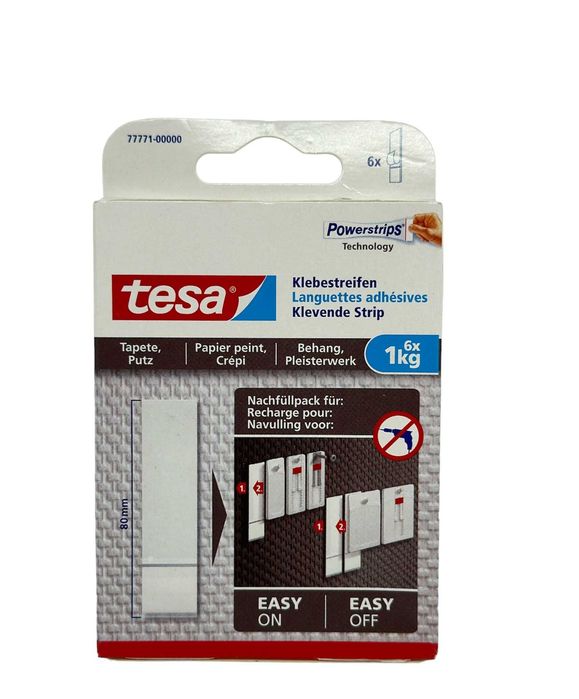 Plastry montażowe samoprzylepne do tapet 6szt x 1kg TESA kod 895