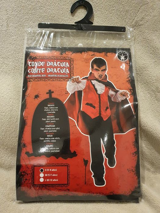 Disfarce infantil conde dracula
